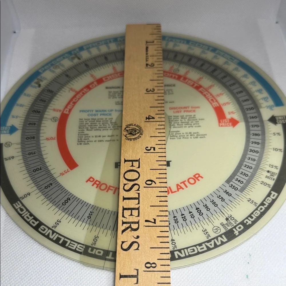 Pickett Profit Calculator Slide Ruler No. 104C Made In Mexico Vintage.